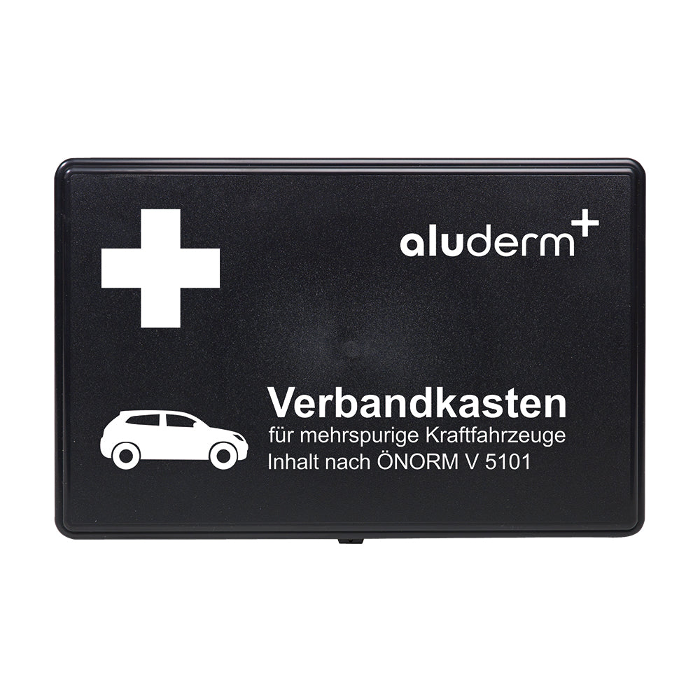 Verbandkasten GLOW schwarz für mehrspurige KFZ ÖNORM V 5101:2026