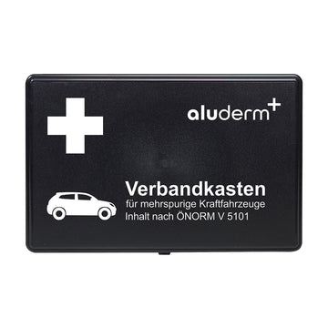 Verbandkasten GLOW schwarz für mehrspurige KFZ ÖNORM V 5101:2026