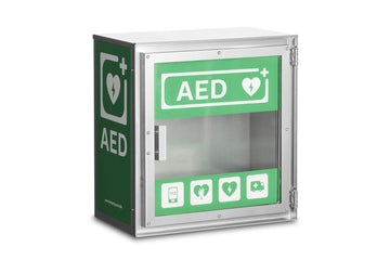 HeartGuard AED-Schrank in der Winkelansicht